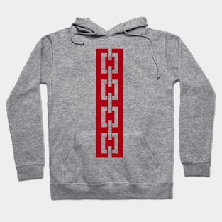 Vertical Red Chain Hoodie